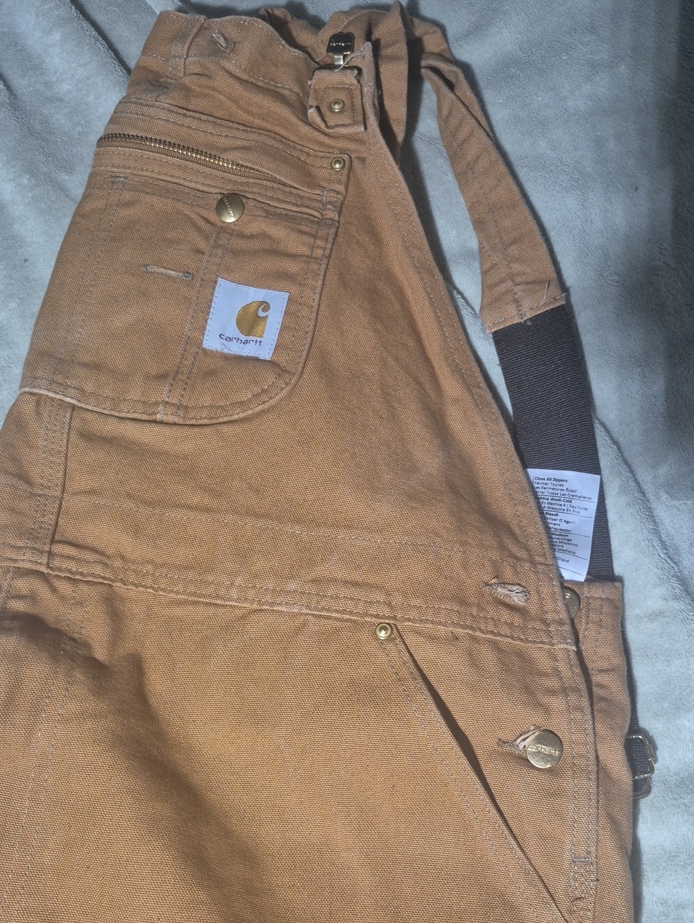Carhartt Brown Duck Bib Overalls - Men's Heavy-Duty Canvas